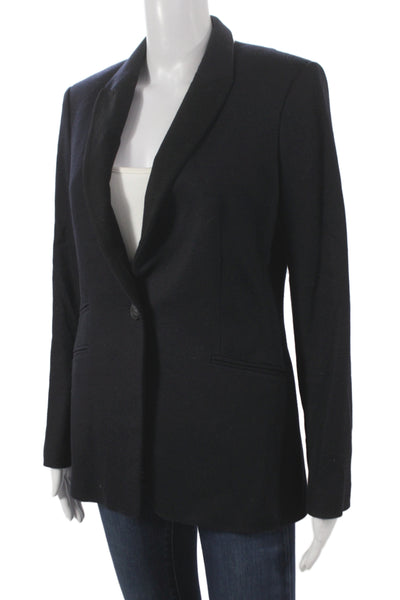 Rag & Bone Women Basic Jacket Black Wool Button Long Sleeve Size 2