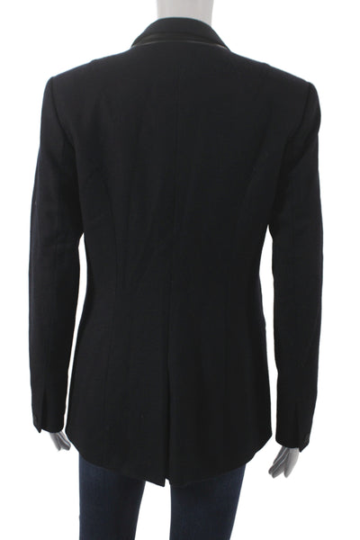 Rag & Bone Women Basic Jacket Black Wool Button Long Sleeve Size 2