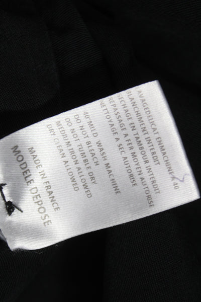 Maje Women Ankle Pants Black 100% Tencel Pull On Size 1