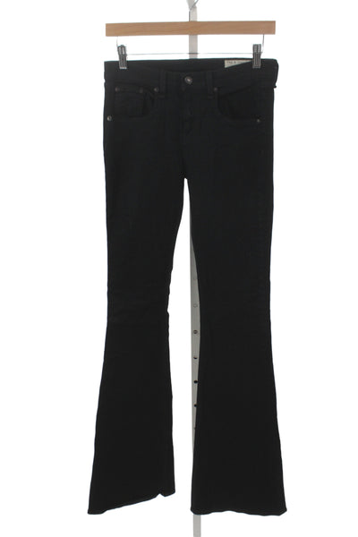 Rag & Bone Jean Womens Flared Black High Rise Jeans Size 26
