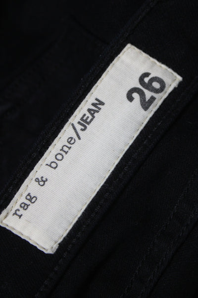 Rag & Bone Jean Womens Flared Black High Rise Jeans Size 26