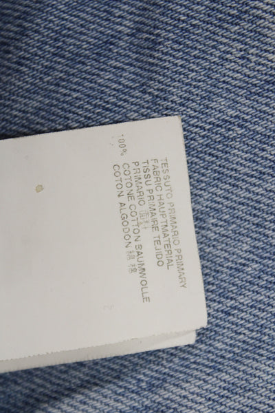 MM6 Maison Margiela Women Mini Skirt Blue Cotton Button Size 38