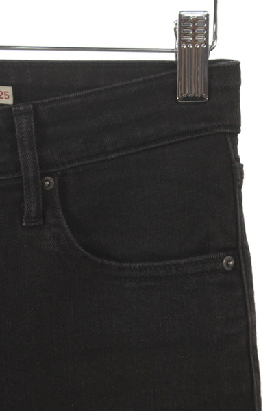 Levis Women Skinny Black High Rise Cotton Jeans Size 25