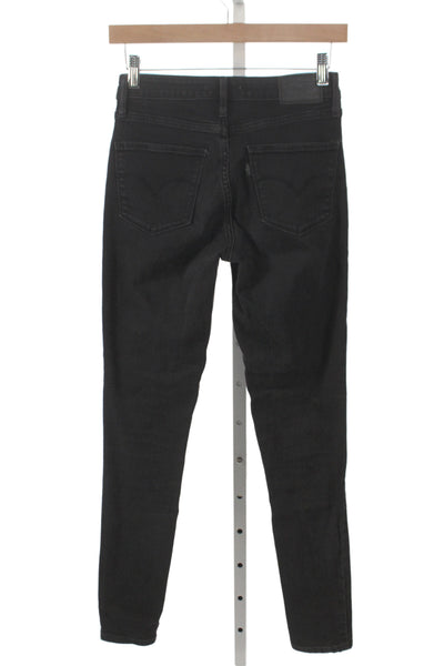 Levis Women Skinny Black High Rise Cotton Jeans Size 25