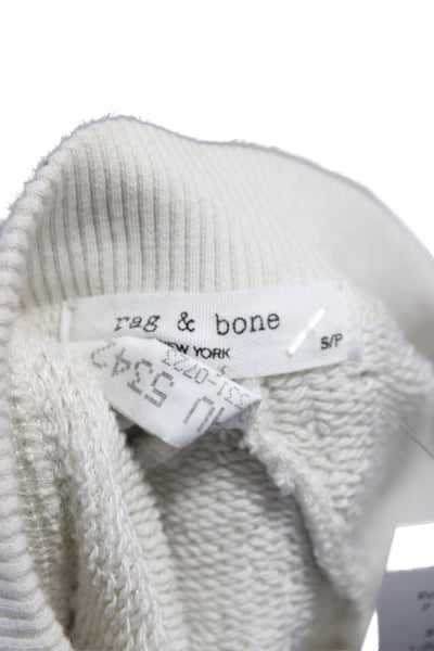 Rag & Bone Womens Pullover Sweatshirt Ivory Crew Neck Petites Size 42