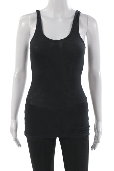 Standard James Perse Women Basic Black Scoop Neck Sleeveless Tank Size 0