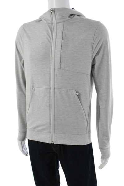 Lululemon Mens Full Zip High Neck Hoodie Gray Long Sleeve Athleisure Size M