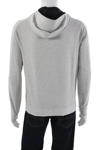 Lululemon Mens Full Zip High Neck Hoodie Gray Long Sleeve Athleisure Size M
