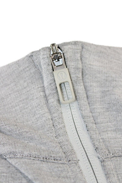 Lululemon Mens Full Zip High Neck Hoodie Gray Long Sleeve Athleisure Size M