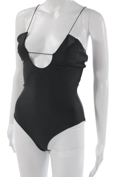 Jade Swim Womens One Piece Black Solid Swimwear Size M