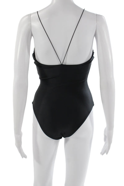 Jade Swim Womens One Piece Black Solid Swimwear Size M