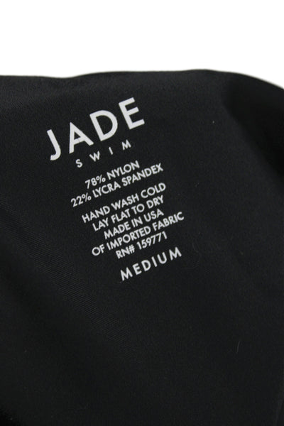 Jade Swim Womens One Piece Black Solid Swimwear Size M
