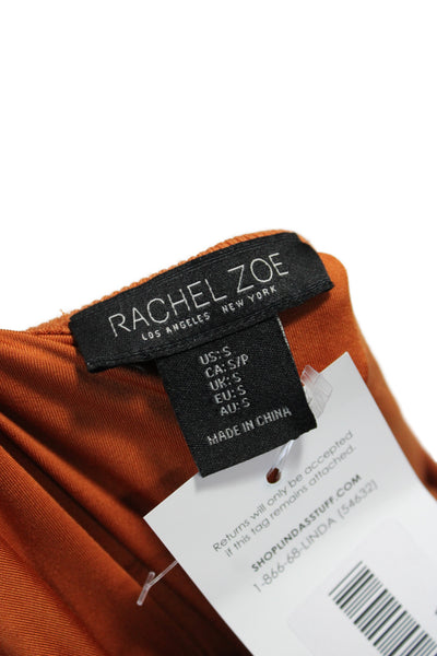 Rachel Zoe Womens Bodycon Long Orange Sleeveless Scoop Neck Rayon Dress Size S