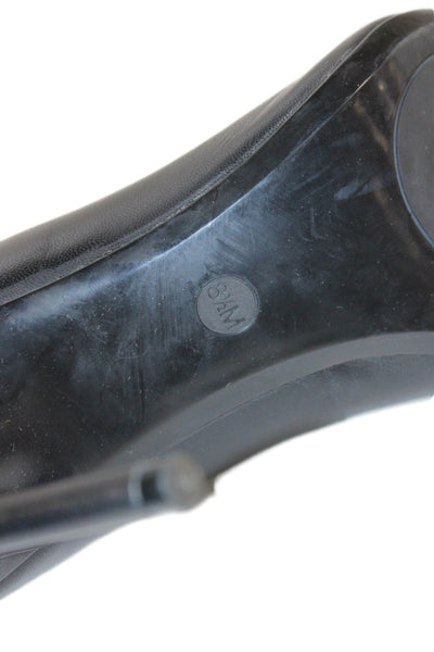 Calvin Klein Womens Leather Pointed Toe Pump High Heels Black Size 8.5