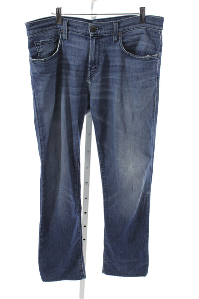J Brand Mens Straight Jeans Blue Cotton Button Fly Size 33