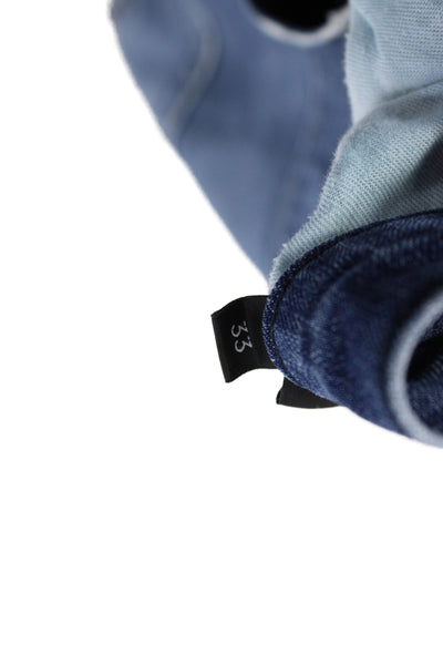J Brand Mens Straight Jeans Blue Cotton Button Fly Size 33