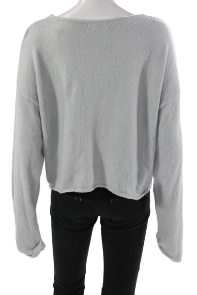 Z Supply Womens Pullover Sweater Gray Boat Neck Long Sleeve Size M