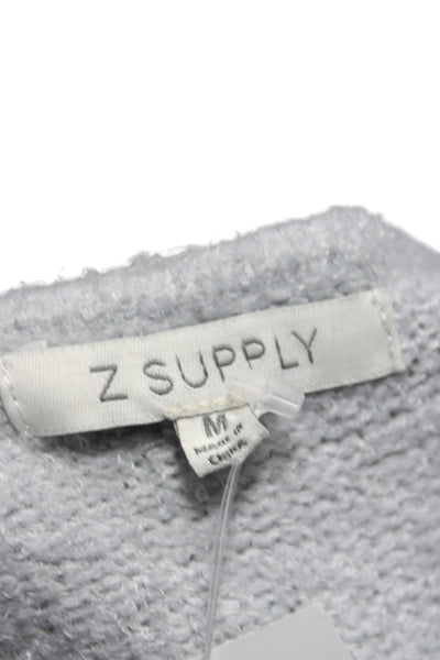 Z Supply Womens Pullover Sweater Gray Boat Neck Long Sleeve Size M