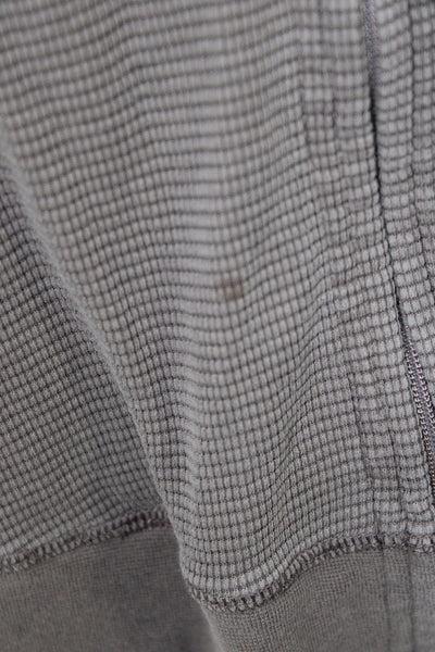Patagonia Womens Full Zip Hoodie Brown Striped High Neck Size L
