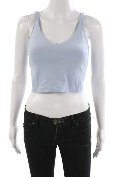 Lululemon Womens Basic V-Neck Nylon Tank Blue Athleisure Size S