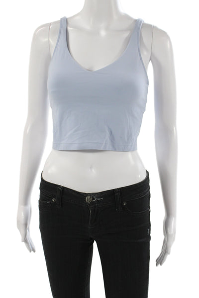 Lululemon Womens Basic V-Neck Nylon Tank Blue Athleisure Size S