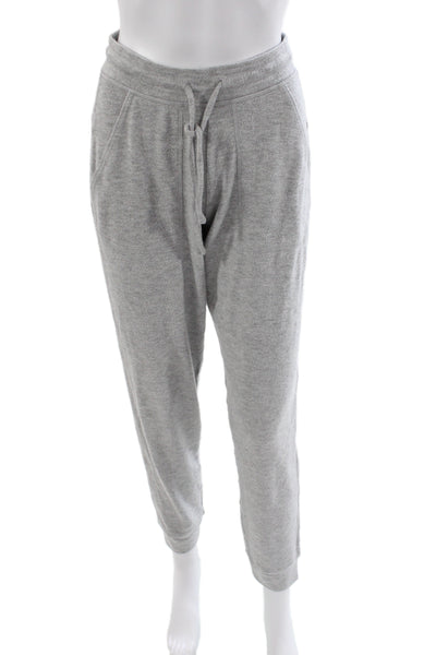Alo Womens Drawstring Straight Leg Lounge Pants Gray Size XS