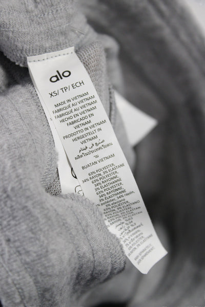 Alo Womens Drawstring Straight Leg Lounge Pants Gray Size XS