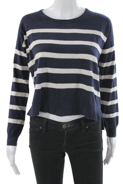 Faherty Women Striped Nautical Pullover Crewneck Long Sleeve Blue Size XS