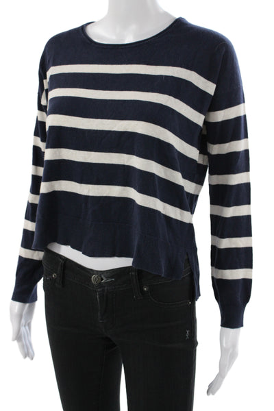 Faherty Women Striped Nautical Pullover Crewneck Long Sleeve Blue Size XS