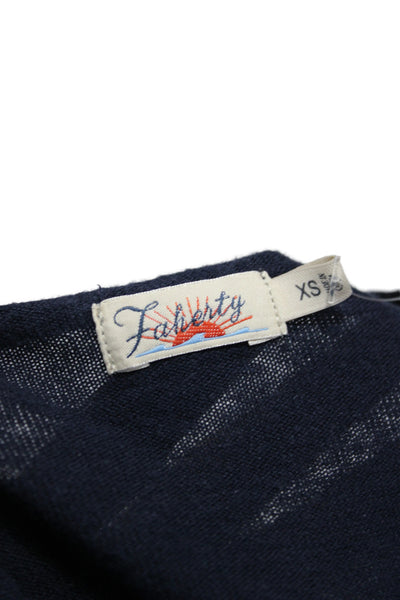Faherty Women Striped Nautical Pullover Crewneck Long Sleeve Blue Size XS