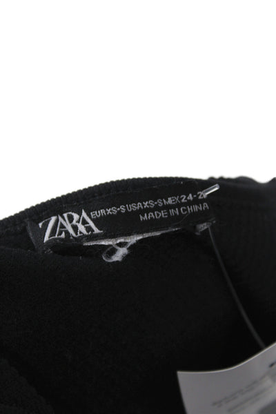 Zara Women Ribbed Sleeveless Scoop Neck Bodysuit Black Size XS
