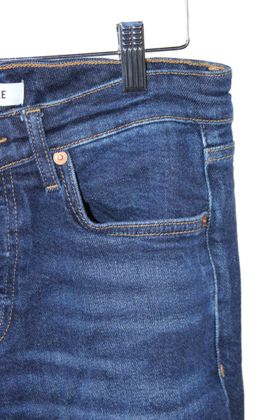 Re/Done Women Straight Mid-Rise Blue Jeans Cotton Size 26