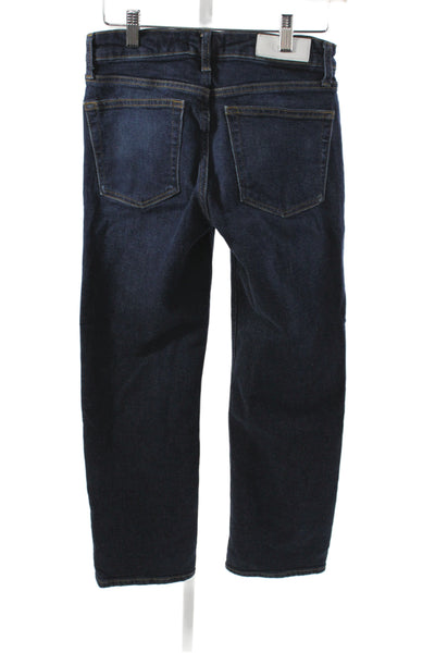Re/Done Women Straight Mid-Rise Blue Jeans Cotton Size 26