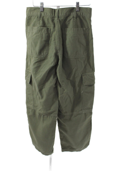 Agolde Women Cargo Pants Green Regenerative Cotton Military Size 25