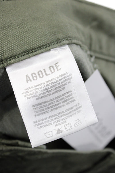 Agolde Women Cargo Pants Green Regenerative Cotton Military Size 25