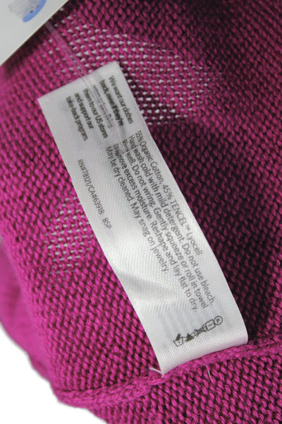 Eileen Fisher Women Pullover Sweater Purple Organic Cotton Crewneck Size XL