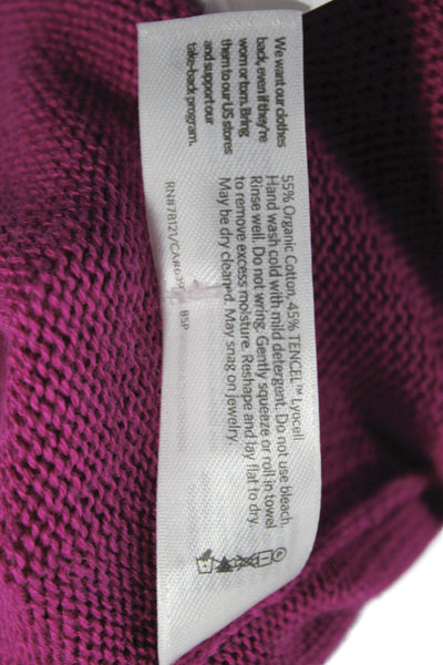 Eileen Fisher Women Purple Pullover Sweater Organic Cotton Size 1X