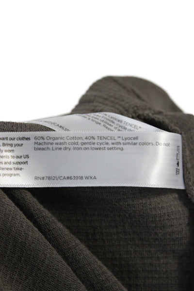 Eileen Fisher Women Cropped Brown Pants Organic Cotton Drawstring Size XL