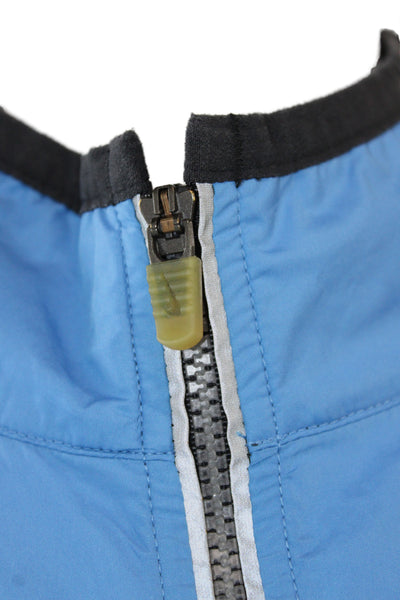 Nike Mens Windbreaker Jacket Blue Polyester Zip Colorblock Athleisure Size M