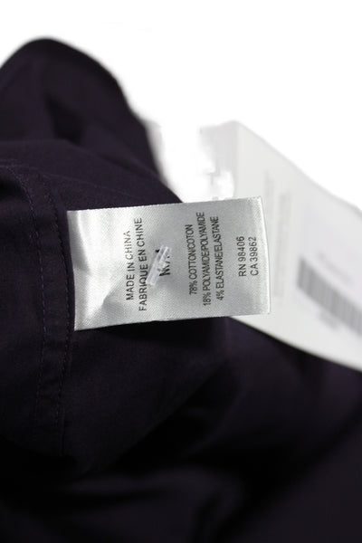 Theory Mens Long Sleeves Button Down Sylvain Wealth Shirt Purple Size Medium