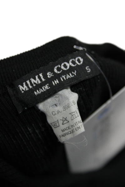 Mimi & Coco Women Basic Black Scoop Neck Sleeveless Tank Size S