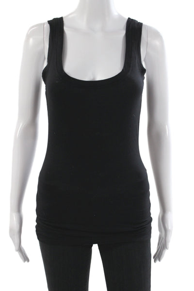 Velvet by Graham & Spencer Women Black Scoopneck Sleeveless Tank Size S