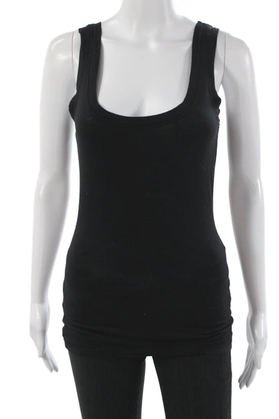 Velvet by Graham & Spencer Women Black Scoopneck Sleeveless Tank Size S