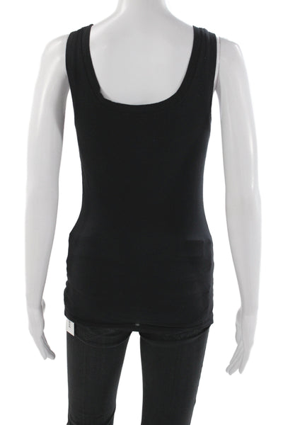 Velvet by Graham & Spencer Women Black Scoopneck Sleeveless Tank Size S