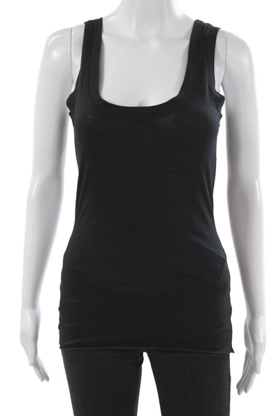 Velvet by Graham & Spencer Womens Black Sleeveless Scoop Neck Basic Tank Size S