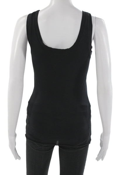 Velvet by Graham & Spencer Womens Black Sleeveless Scoop Neck Basic Tank Size S