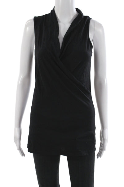 Velvet by Graham & Spencer Womens Black Cowl Neck Cotton Sleeveless Tank Size M