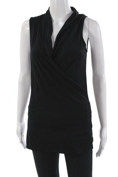 Velvet by Graham & Spencer Womens Black Cowl Neck Cotton Sleeveless Tank Size M