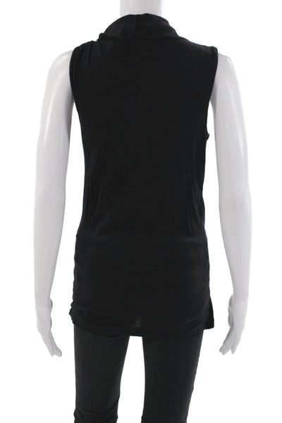 Velvet by Graham & Spencer Womens Black Cowl Neck Cotton Sleeveless Tank Size M