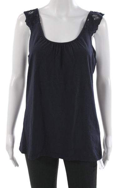 Velvet by Graham & Spencer Women Blue Cotton Scoop Neck Camisole Size S
